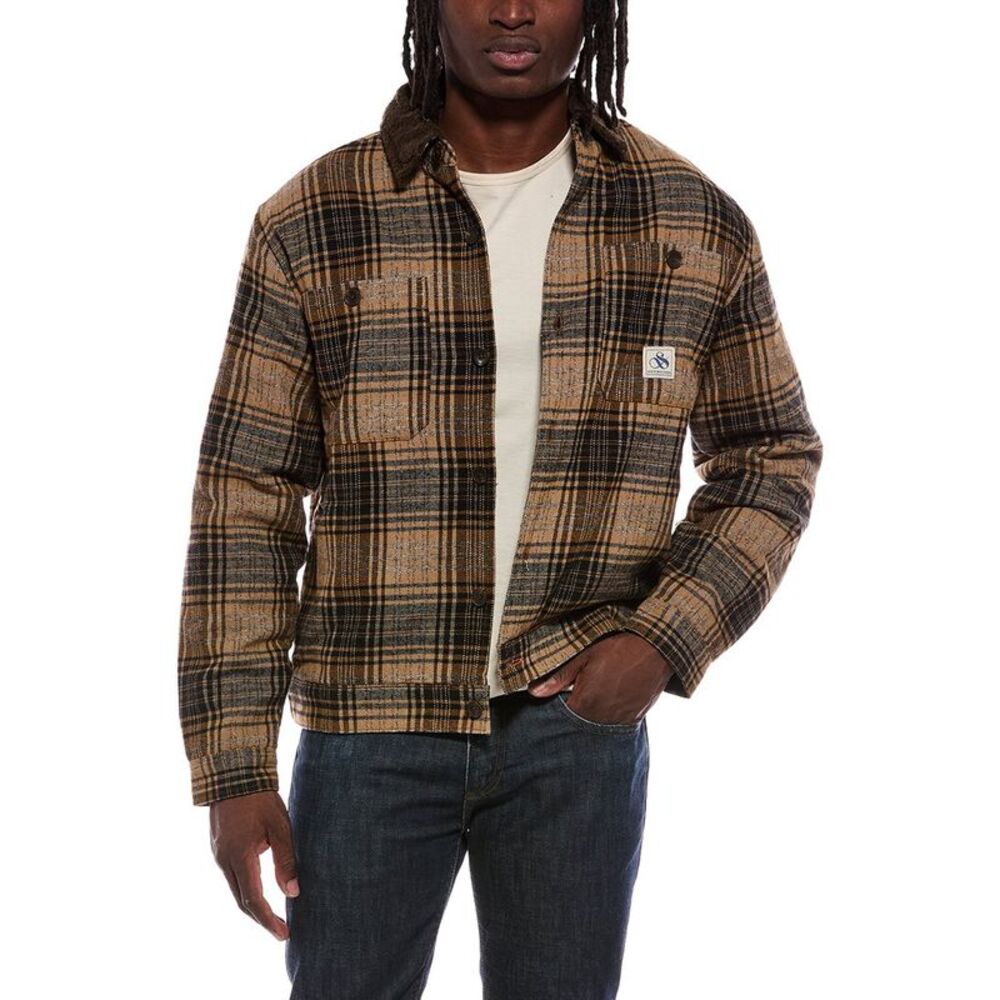 Scotch & Soda Mens  Trucker Jacket, Brown